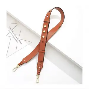 L0673 Handle Women Pu Leather bag Oem And Solid bag Strap Gold Buckle clutch Wrist purse Strap Customize Replacement Handbag