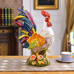 Décoration créative pour la maison et le jardin, décoration intérieure et extérieure, ornements, statue de coq et de <span class=keywords><strong>poule</strong></span>, figurines en céramique, poulets et coqs - Product Image 1