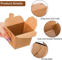 16OZ 26OZ Boîte de Doner en papier jetable Boîte de Kebab à impression personnalisée Conteneur d'emballage alimentaire pour emporter Boîte de nouilles en papier personnalisable