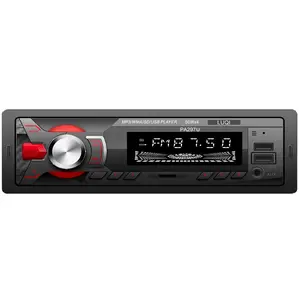 1Din Car Stereo Audio Support Control remoto Carga rápida con BT 2USB FM SD Pantalla LCD Reproductor de Mp3 para automóvil