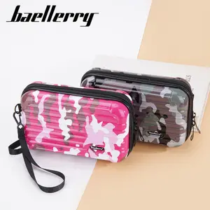 Baellerry PU Da Phụ Nữ Nhỏ Crossbody Vai Túi Mini ABS + PC Du Lịch Không Thấm Nước Xách Tay Cứng Trường Hợp Trang Điểm Phụ Nữ Chéo Túi