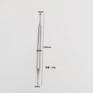 Herramienta de reflexología facial de doble cabeza de acero inoxidable, punta de sonda de punto corporal del oído de la cabeza herramienta de masaje facial de acupresión - Product Image 2