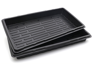 Plateau de culture de légumes Microgreens Plateau de rangement pour pots de semis de plantes florales Plateau plat en plastique <span class=keywords><strong>noir</strong></span> pour pépinière - Product Image 3
