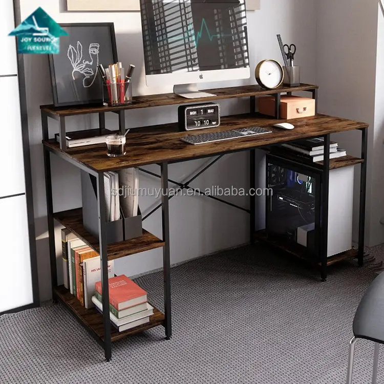 modern design steel wood commercial computer gaming adjustable table small space convertible desk for office room