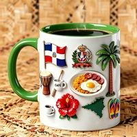 Tasse en céramique de luxe commémorative pour voyage, motif palmier, souvenir pour amis, isolation thermique 24-36 heures, fabriquée au Henan