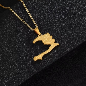Collana con Ciondolo a Mappa Nazionale dell'Haiti Nordamericano, Impermeabile, in Acciaio Inossidabile, Gioielli alla Moda, Vendita all'Ingrosso per Donne e Uomini 2025 - Product Image 6
