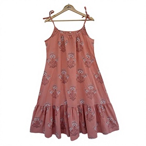 Womens Cotton Floral Printed Tiered Maxi <b>Dress</b> Sleeveless Tie Shoulder Strap <b>Loose</b> Fit Boho Summer Beach Resort Casual <b>dress</b> - Product Image 4