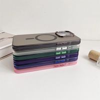 Coque de téléphone magnétique IMD couleur électroplaquée avec grande découpe compatible iPhone 16 Pro Max 15 14 13 – Dropshipping disponible