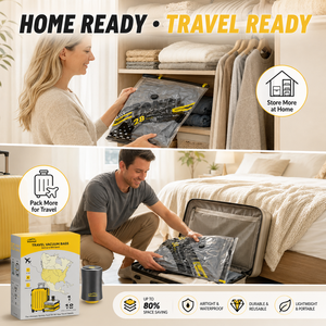 Sacchetti <span class=keywords><strong>Sottovuoto</strong></span> da Viaggio Personalizzabili OEM con Logo, 80% di Risparmio di Spazio, con Pompa Elettrica per Bagagli e Stoccaggio Domestico - Product Image 5