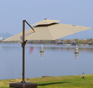 <span class=keywords><strong>Parasol</strong></span> Roma à double toit en aluminium pour extérieur Uplion, avec manivelle et base croisée, imperméable et <span class=keywords><strong>protection</strong></span> UV - Product Image 5