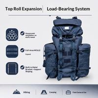Sac à dos tactique imperméable et résistant à l'usure de grande capacité 900D Camo pour la randonnée en plein air, le camping, les voyages et le trekking