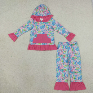 Conjunto de Ropa para Bebés Niñas con Sudadera con Capucha de Camuflaje de Perros, Patos y Ciervos y Pantalones de Campana - Product Image 4