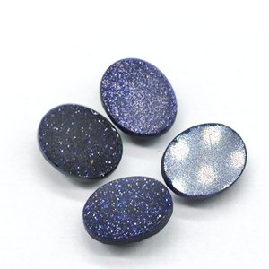 หินทรายสีฟ้า10x8มม. รูปไข่เจียระไนแบบเหลี่ยมเพชรพลอยหินหลวมสำหรับทำเครื่องประดับ - Product Image 5