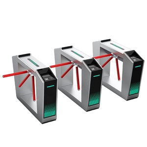 Torniquete Trípode Semiautomático Personalizado de Fábrica con Reconocimiento de Huella Dactilar, Tarjeta RFID e IC para Edificios de Oficinas y Gimnasios - Product Image 1