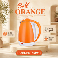Bouilloire Électrique 1500W en Acier Inoxydable, Ébullition Rapide, Arrêt Automatique, Contrôle de Température, Vente en Gros, Appareil de Cuisine