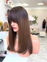 Topper tissé sur base en soie, 100% cheveux vierges européens, personnalisé, qui sèche au vent et se redresse naturellement, disponible en tailles 6x7, 7x8, 8x8