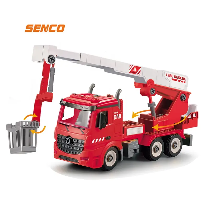 Senco fire truck toy car assembling cars toys diy rescue fire vehicle diy assembly toy