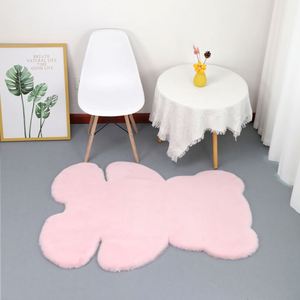 Tapis blanc pour la décoration intérieure de style moderne tapis en fausse peau de mouton de luxe tapis en peluche en fausse fourrure tapis en laine moelleux - Product Image 4