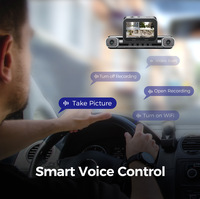 AZDOME Enregistreur de Conduite Transfrontalier à Quatre Objectifs Grand Angle 150° avec Surveillance de Stationnement, Puce Haute Performance et Wi-Fi/GPS Intégrés