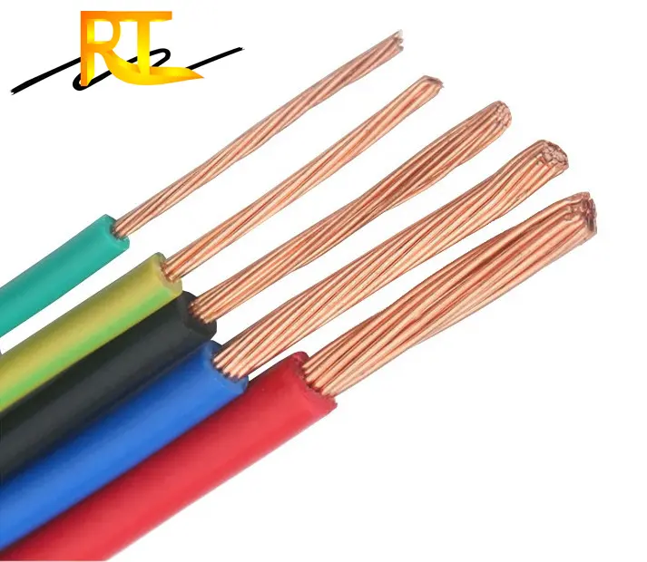 450/750V rivestimento in PVC cavo elettrico filo di rame cavi conduttori in rame solido o flessibile cavi elettrici