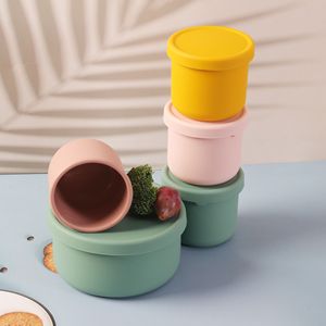 מזון כיתה מיקרוגל בטוח סיליקון אוכל מתקפל תיבת אחסון מזון מיכל BPA משלוח מחסנית קופסא ארוחת הצהריים - Product Image 3