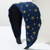 Niche Design INS Style japonais coréen femmes bandeau polyvalent Simple cheveux accessoires étoile Rivet pour influenceurs blogueurs