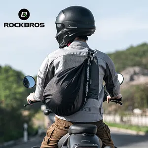 حقيبة ظهر للسفر مزودة بخوذة للدراجات النارية بسعة كبيرة قابلة للطي من ROCKBROS لركوب الدراجات في الهواء الطلق وحقيبة ركوب الخيل