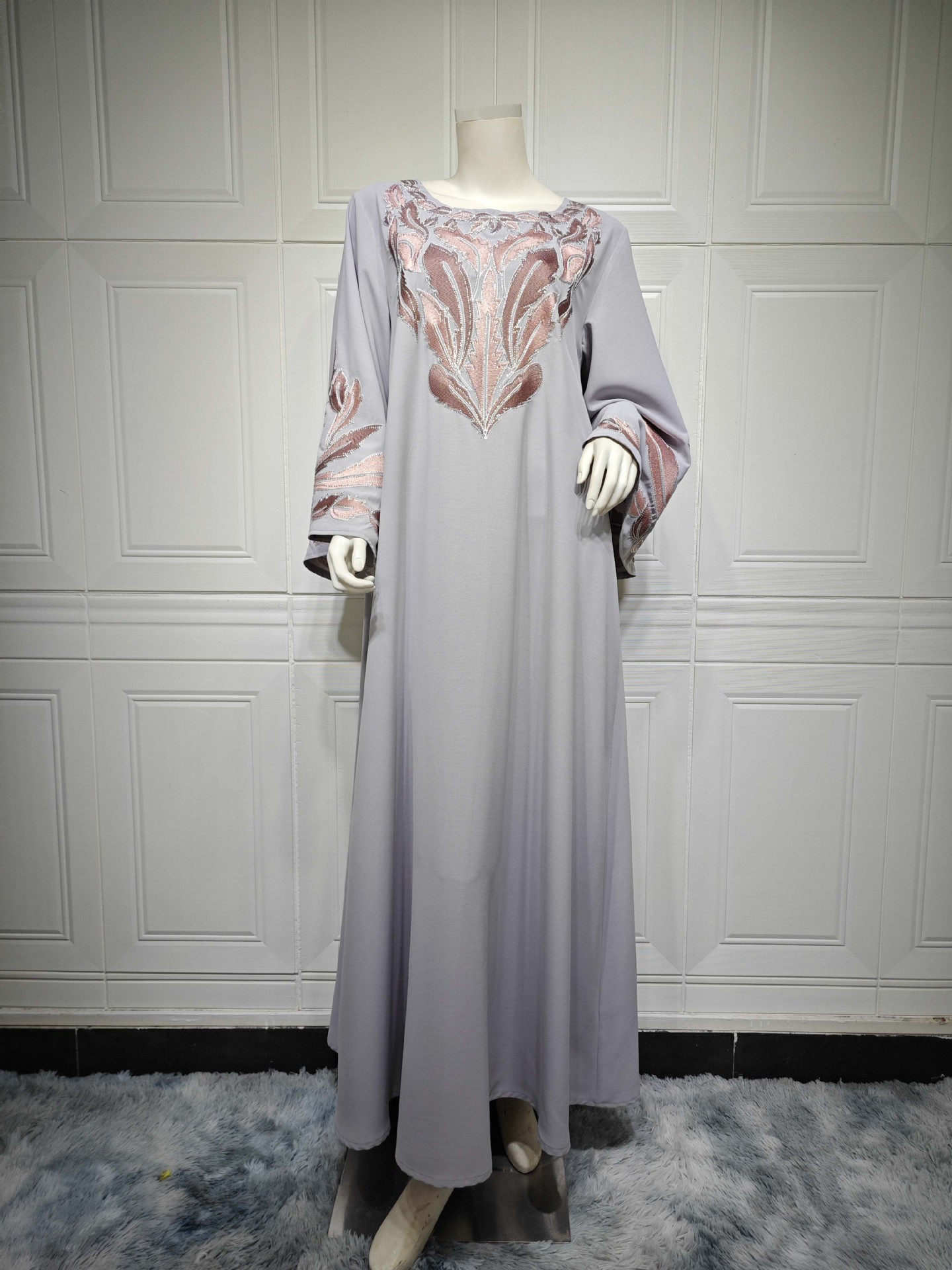 chinese dress ladies Basic Long Sleeve Maxi Dress main image 0