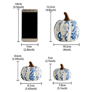 Blue <b>White</b> Porcelain <b>Pumpkin</b> Home <b>Decor</b> Delft Blue Porcelain <b>Pumpkin</b> <b>Decoration</b> for Home Blue Willow Home <b>Decor</b> Items - Product Image 6
