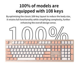 HengYu New 108-Key LED Backlit Kailh Axis Body Triple-Mode Silent Wireless USB Type-C Gaming Mechanical <b>Keyboard</b> Hot-Swap - Product Image 3