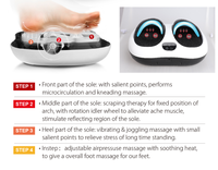 Compresseur d'air électrique 5 en 1 multifonctionnel, acupuncture et massage chauffant des pieds