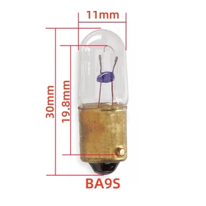 Lampe à baïonnette miniature T3-1/4 # 44 # <span class=keywords><strong>Ampoule</strong></span> miniature incandescente 47 BA9S pour tableau de bord 1815 1818 6.3V 24V - Product Image 2