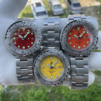 Jam Tangan Otomatis Pria STEELDIVE 300M Tahan Air SD1986 Desain Baru Bezel Baja 47.5mm Casing Baja Tahan Karat Tuna NH35 untuk Menyelam