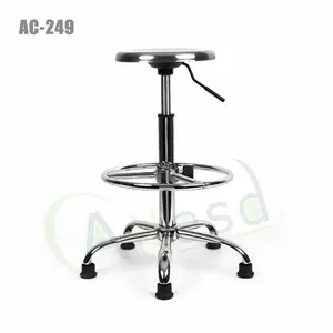 ALLESD EPA Area Lab Cleanroom Stainless Steel Lifting Adjustable Anti-static ESD Conductive Round Stool Chair