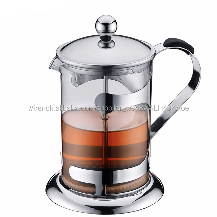 Presse Française Machine À Café, bouteille en verre Français Presse café transparente piston pour la vente en gros