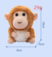 Mini Peluches en Gros : Porte-clés Singe Kawaii, Peluches Anime, Jouets en Peluche Singe, Porte-clés Animaux en Peluche