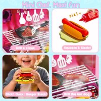 EPT Jouet de cuisine interactif pour enfants, mini-cuisine avec fonctions de cuisson réelles, lumière, musique et barbecue à pulvérisation