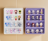 Organisateur mural transparent en PC, étanche et anti-poussière, de petite taille, moderne et carré, pour ranger les jouets des enfants