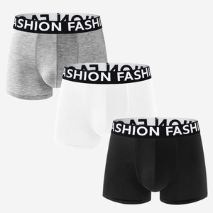Boxer da Uomo in Maglia Confortevole con Logo Grande, Slip Premium Traspiranti in Cotone Tinta Unita, Intimo Maschile Disponibile - Product Image 2