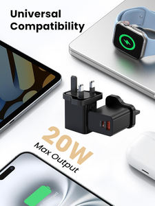 <span class=keywords><strong>Cargador</strong></span> de Pared USB-A Tipo-C de 20 W con Dos Puertos USB-A, Adaptador de Corriente Rápido para iPhone 11-15 para Cámaras <span class=keywords><strong>Apple</strong></span> IPhones OTP - Product Image 3