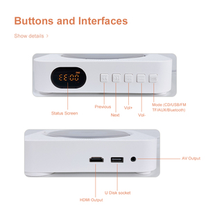 AMABOO Treo Tường Xách Tay CD <span class=keywords><strong>Player</strong></span> Tất Cả Trong Một Album Với Loa - Product Image 6