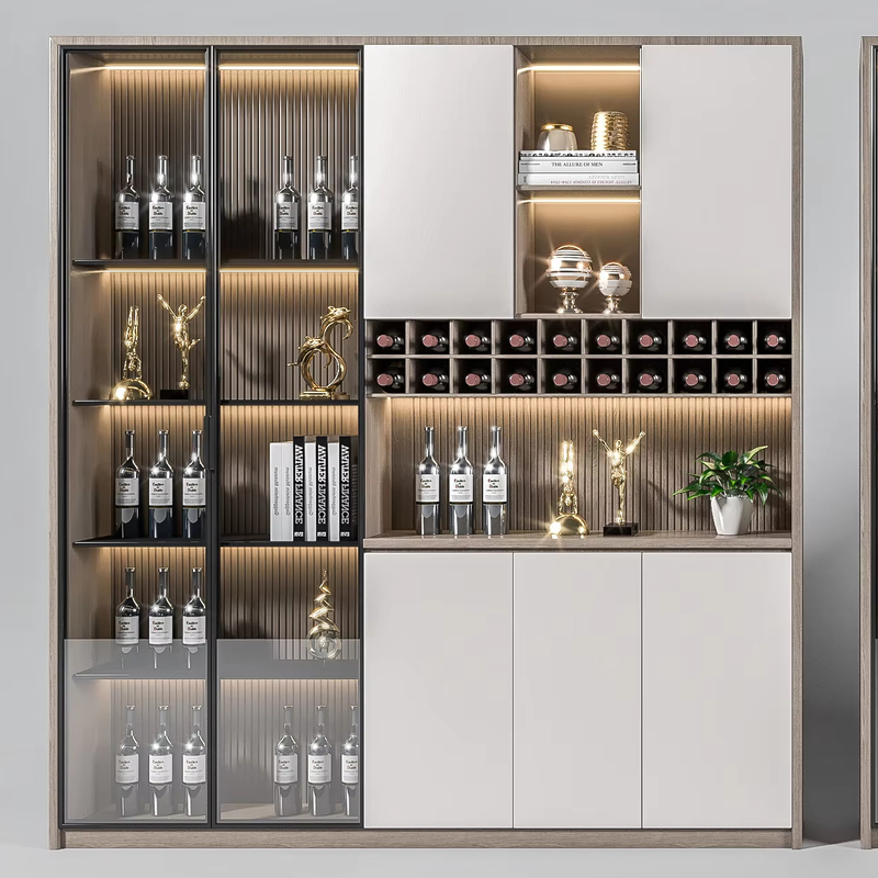 Customized Large Capacity Wood Elegant Glass