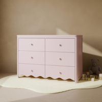 Commode en bois pour chambre à coucher, coffre de rangement pour enfants et crèche, tiroirs à verrouillage de sécurité, chambre d'enfant