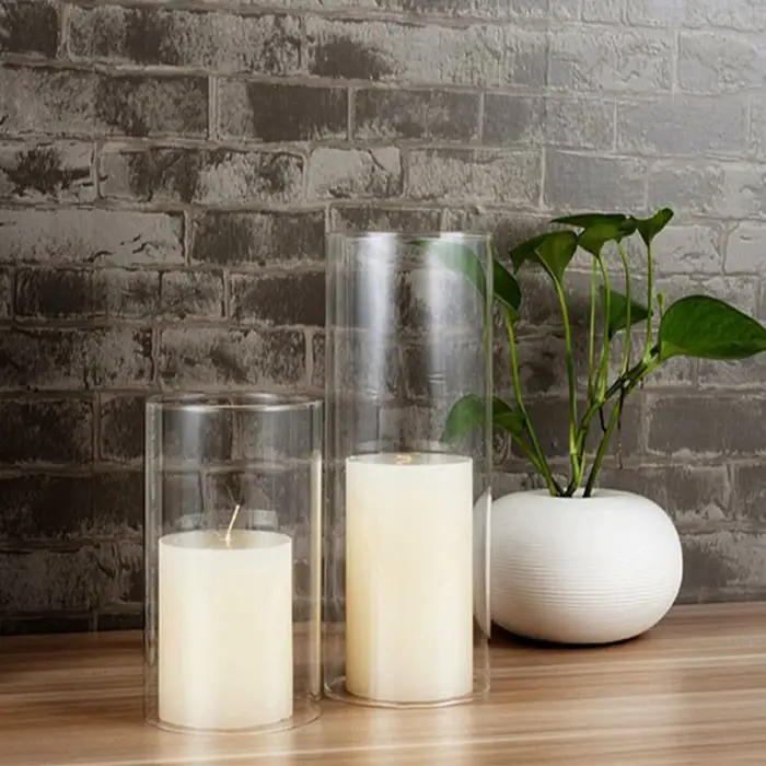 clear borosilicate 3.3 glass tube for candle cover