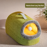 Maison chauffante pour chat, lit chaud pour animaux de compagnie en hiver, grotte confortable thermostatée avec coussin chauffant électrique pour chats