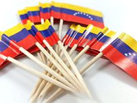 Vente en gros : Nouveaux mini-décorations de cupcakes en forme de drapeau du Venezuela et de drapeaux de différents pays, à l'aide de mini-piques.