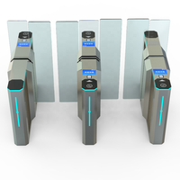 Torniquete Deslizante con Pantalla de 8 Pulgadas, Control de Acceso con Código QR y Código de Barras, Barrera Peatonal para Entrada de Vías, Acero Inoxidable