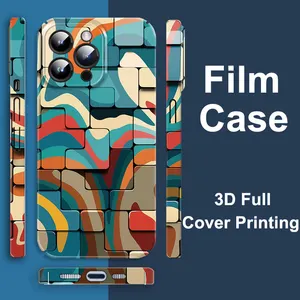 カラフルなレンガ造りの3Dフルプリントハードフィルム電話ケースバックカバーforiPhone 11 12 13 14 Pro Max