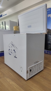 Energy Saving Double Door Factory 200 L 12V 24V With Adapter Solar Fridge Freezer <b>Refrigerator</b> Dc Solar Fridge Freezer - Product Image 2