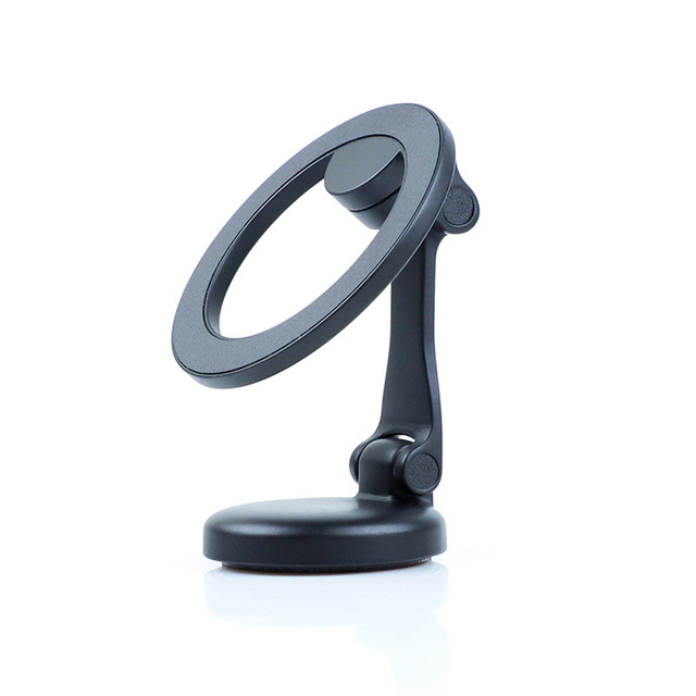360 Degree Rotatable Zinc Alloy Strong N52 Magnets Folding Portable Car Phone Holder Magnetic Folding Bracket Metal